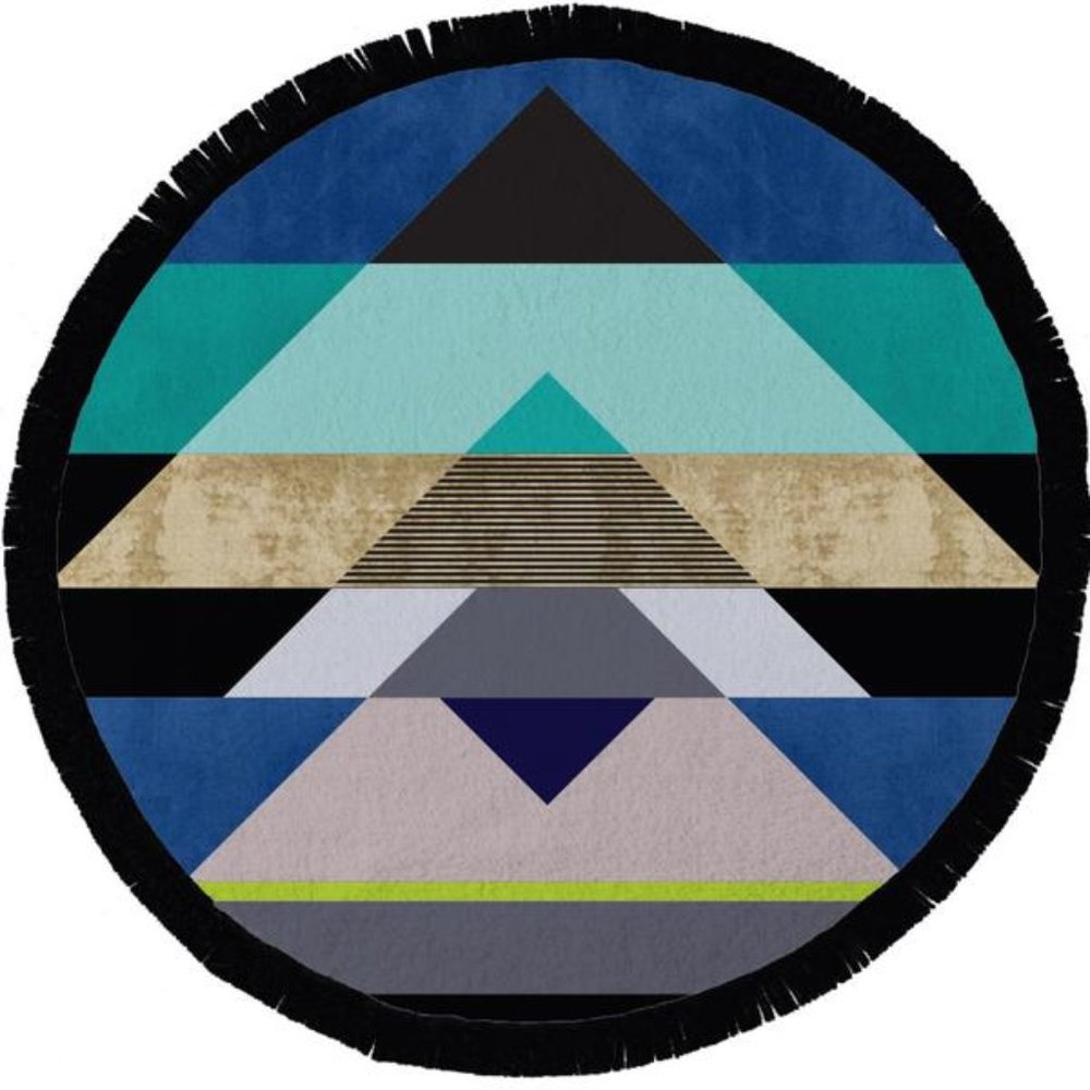 Oversized Bohemian Gypsy Soft Cotton Round Beach Towel Large Multicolor Design